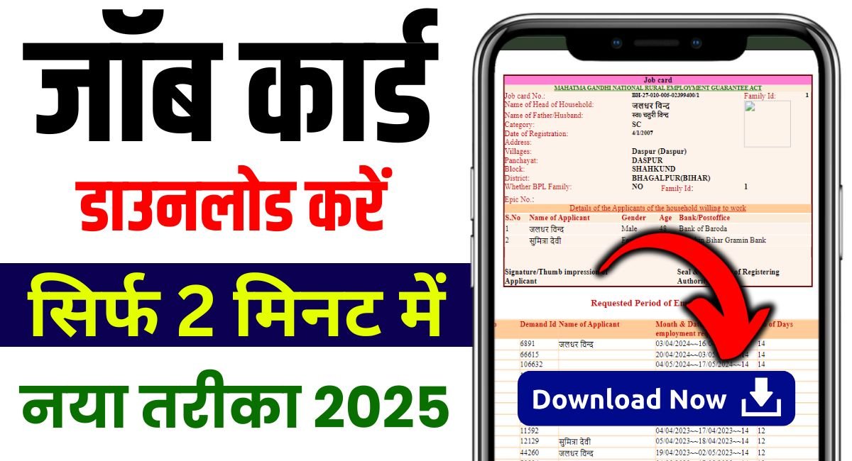 Nrega Job Card Download 2025