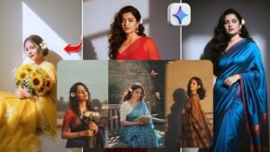 Red Saree Ai Trend Prompt Free Viral Instagram Photo Editing Retro Style Google Gemini