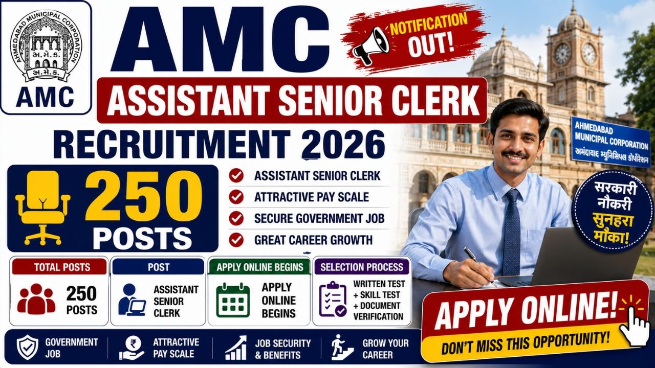 Amc Assistant Senior Clerk Recruitment 2026 – Apply For 250 Posts Before 7Th July 1 Amc Assistant Senior Clerk Recruitment 2026