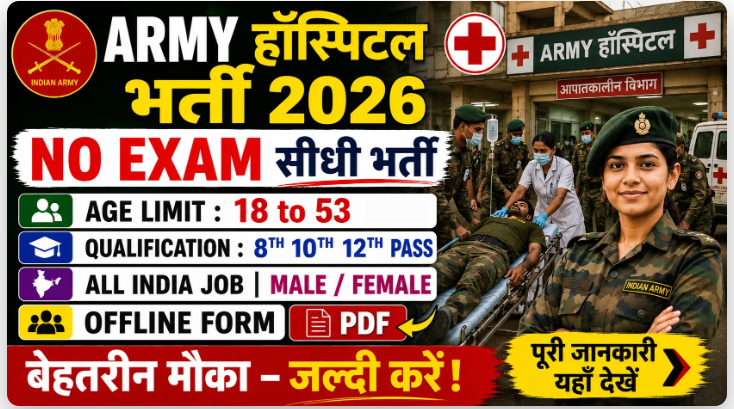 Army Hospital Echs Recruitment 2026 – Apply Offline, No Exam Direct Bharti 1 Army Hospital Echs Recruitment 2026