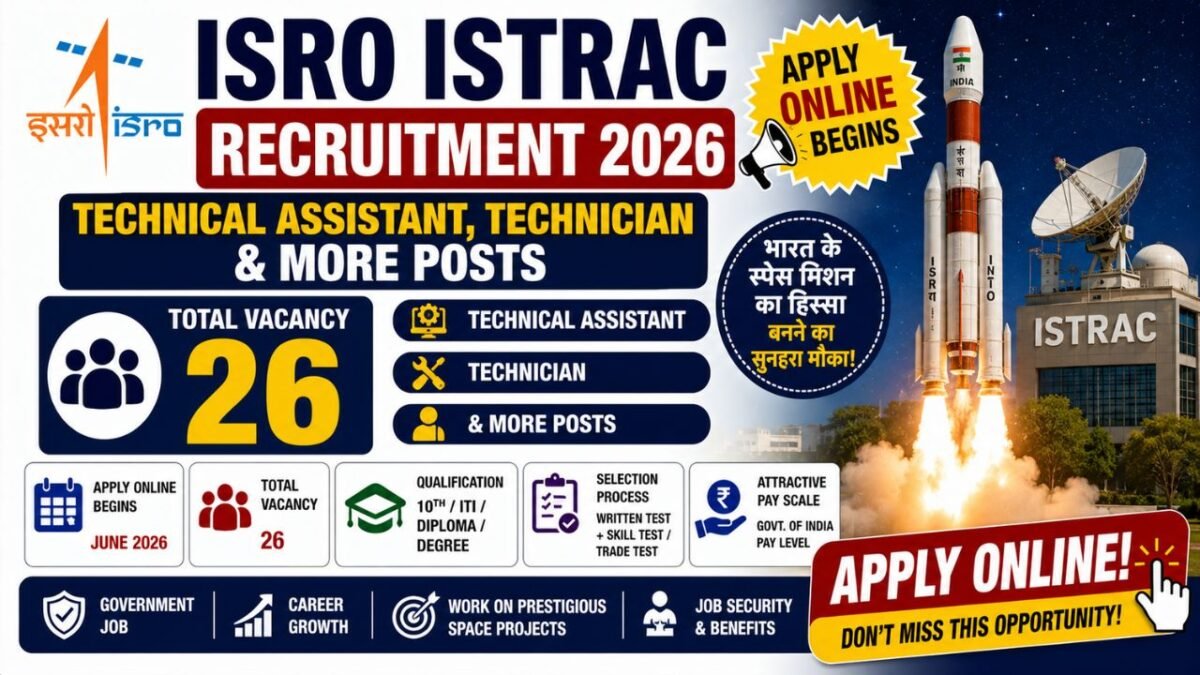 Isro Istrac Recruitment 2026