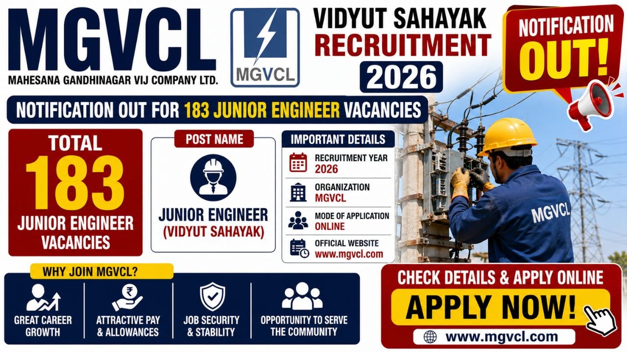 Mgvcl Vidyut Sahayak Recruitment 2026