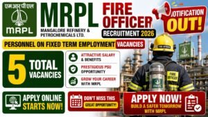 Mrpl Fire Officer Recruitment 2026