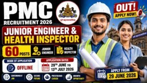 Pmc Junior Engineer &Amp; Health Inspector Recruitment 2026