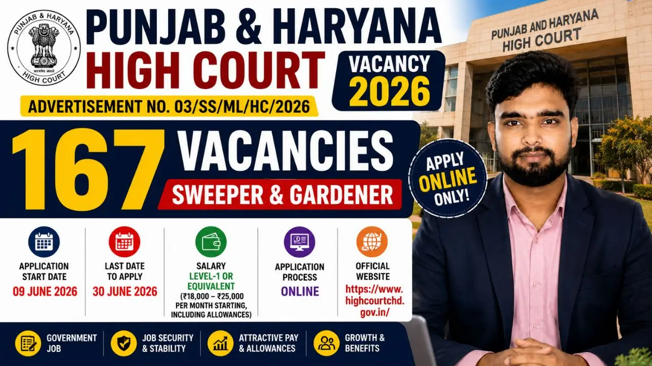 Punjab And Haryana High Court Vacancy 2026