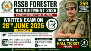 Rssb Forester Admit Card 2026