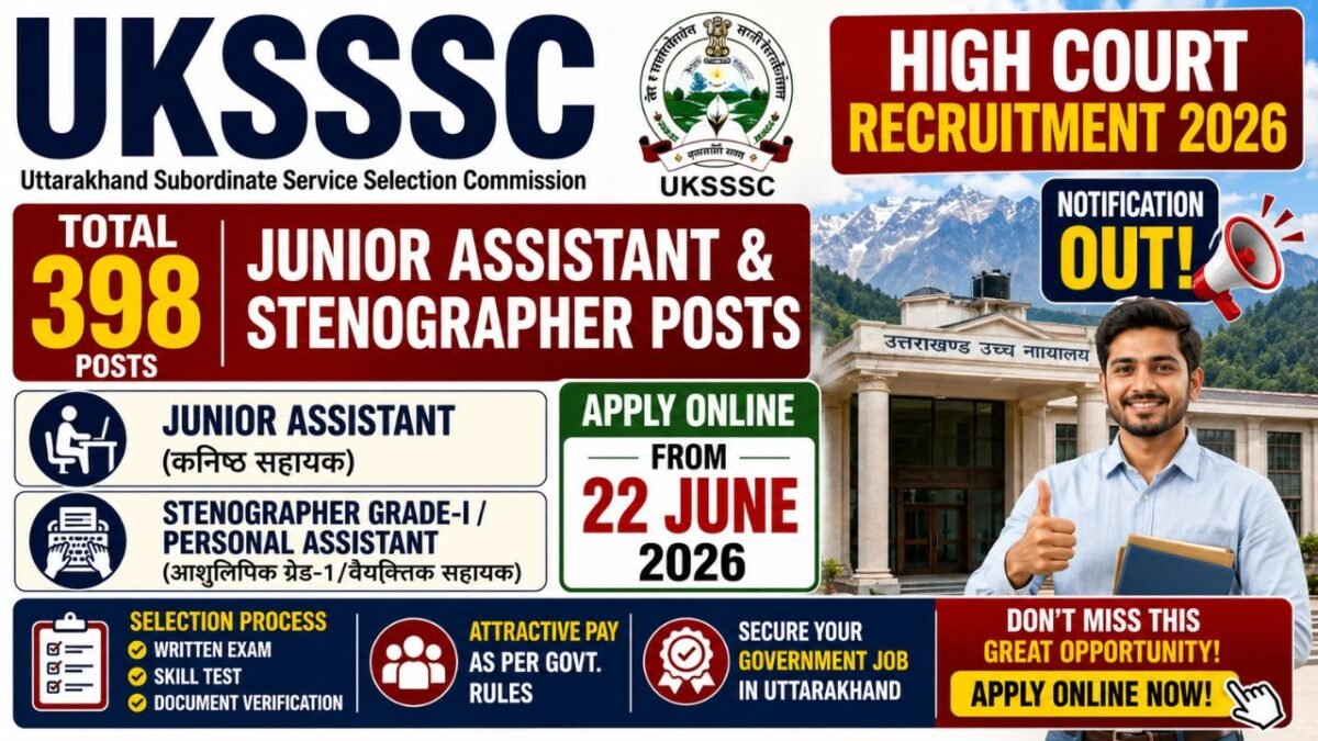 Uksssc High Court Recruitment 2026