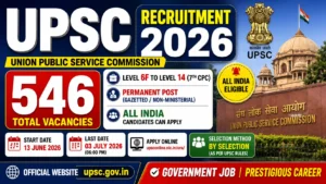 Upsc Recruitment 2026