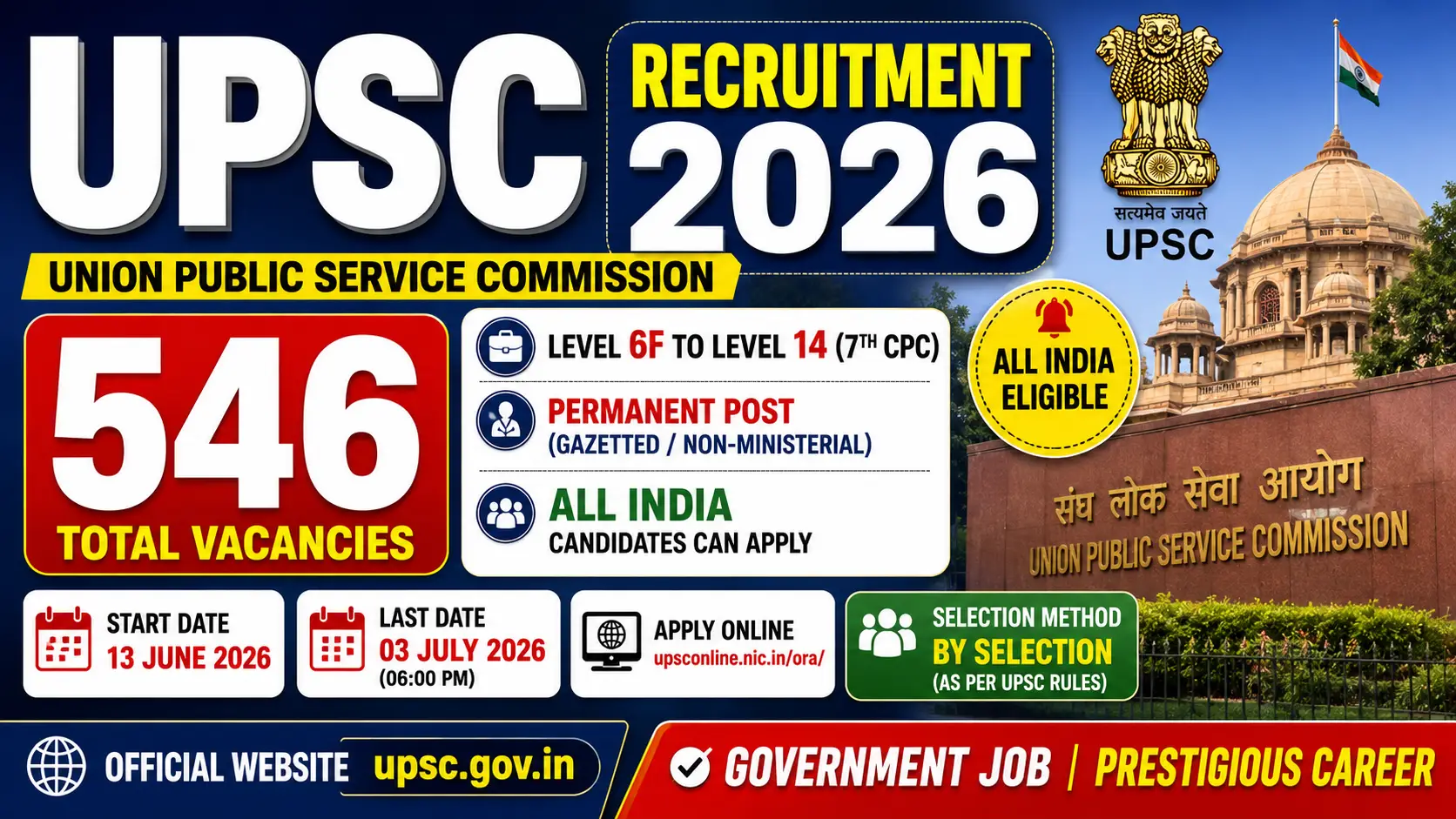 Upsc Recruitment 2026