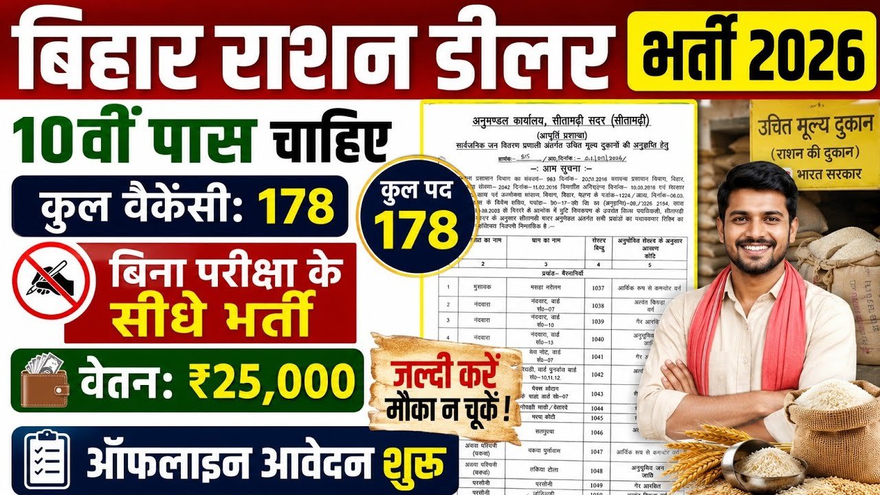 Bihar Ration Dealer Recruitment 2026