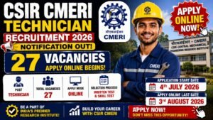 Csir Cmeri Technician Recruitment 2026