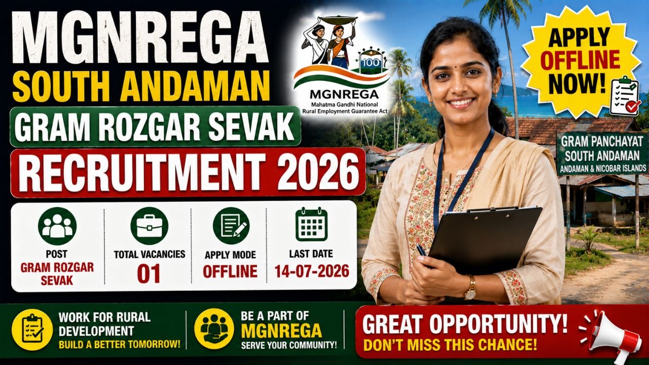 Mgnrega South Andaman Gram Rozgar Sevak Recruitment 2026